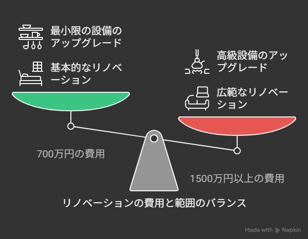中古マンションの築年数でリノベーション費用は変わりますか?